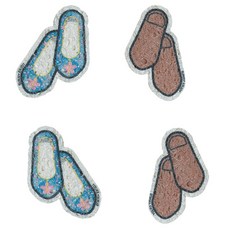 Sunny Enjoy 零廢棄纖維素花鞋造型菜瓜布4件組, 1套