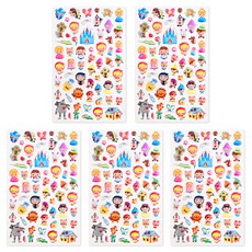 반짝반짝 물방울 동화나라 스티커, 혼합색상, 5개