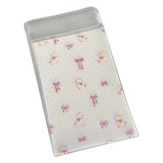 Vireo Design OPP 包裝袋, 粉紅貓, 50個