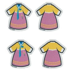 써니엔조이 제로웨이스트 셀룰로오스 핑크치마 한복 수세미 2종 세트, 2세트