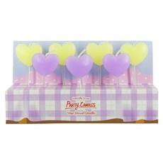 유어캔들 생일 케이크초 버라이어티 하트, 퍼플레몬, 1세트