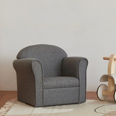 chichipapa 幼兒用Pino布料1人用沙發, 灰色