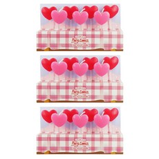 your Candle 裝飾品 種類繁多 愛心蠟燭 2件組, 粉紅玫瑰, 3個