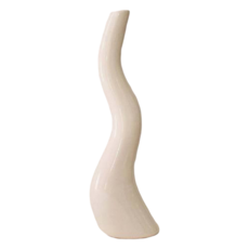 造型花器 日本製造 陶瓷, 8 x 27cm, 白色