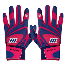 모리모토 라이트 에어 배팅 양가죽 야구장갑 양손용, 스카이 + 핑크, 1개