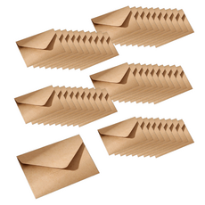 Rediello 牛皮紙迷你卡片信封, 50個, 米色