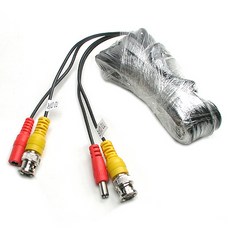 컴스 CCTV 케이블 5m - BNC + DC 5.5 전원 회색, C3465, 1개