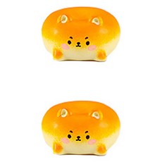 라벤티아 귀여운 빵 강아지 피규어 2p, 타입1