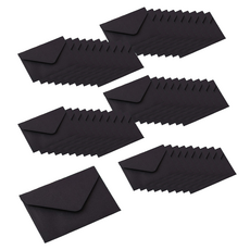 Rediello 牛皮紙迷你卡片信封, 50個, 黑色