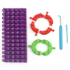 KHOHIMO 組裝式編織器套組 圓形 方形 全配套組 4W007, 1套, 混合色