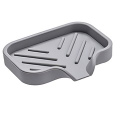 살림이음 물빠짐 실리콘 비누 수세미 받침대 소형, 그레이, 1개 그레이, 1개