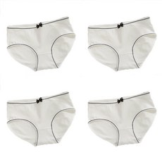 언헤브 리본 포인트 단색 학생 팬티 4p