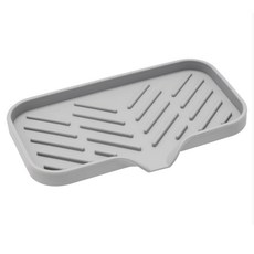 살림이음 물빠짐 실리콘 비누 수세미 받침대 대형, 라이트 그레이, 1개