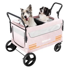 MR.CHUCHU Vatis 狗狗旅行分離式推車, 1個, 米粉色