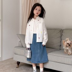 Arbe 女童蝴蝶結刺繡襯衫