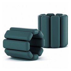 Luaz 手腕腳腕矽膠沙袋加重帶 2入, 1kg, 綠色