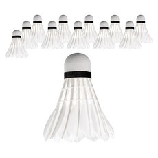 MAME 休閒用鵝毛羽球, 1套, 白色, 12入