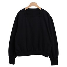 라라온 면 스퀘어넥 퍼프 심플 맨투맨 TSP1809