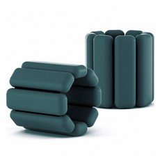 Luaz 手腕腳踝矽膠沙袋負重帶 2入, 500g, 綠色