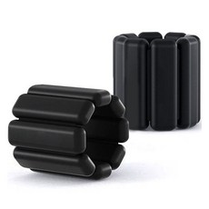 Luaz 手腕腳踝矽膠沙袋負重帶 2入, 500g, 黑色