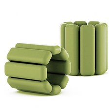 Luaz 手腕腳踝矽膠沙袋負重帶 2入, 500g, 橄欖綠