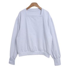 라라온 면 스퀘어넥 퍼프 심플 맨투맨 TSP1809