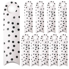 Inart 長形禮物包裝盒, 黑色圓點, 10個