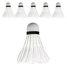 MAME 休閒用鵝毛羽球, 1套, 白色, 6入