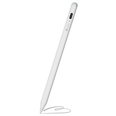 라이노핏 아이패드 호환 USB-C 충전 스타일러스 터치펜 ID715, 화이트, 1개