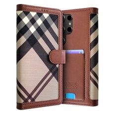 Onenough Up 格紋口袋書本式手機殼