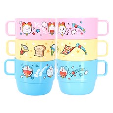 aizoum 兒童用哆啦A夢彩色杯 250ml 3入組, 2套, 混合色