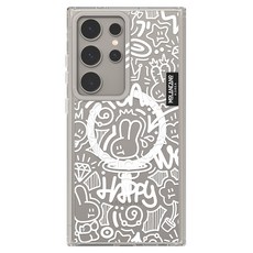 모란카노 크리스탈 맥세이프 투명 라인아트 디자인 휴대폰 케이스