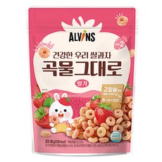 엘빈즈 건강한 우리 쌀과자 곡물그대로, 30g, 1개, 딸기