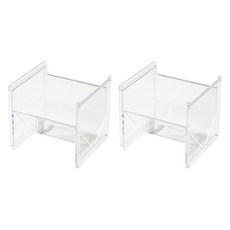 윤코 사이드 정리 주방 선반 10.8 x 10.4 x 11.6 cm, 투명, 2개