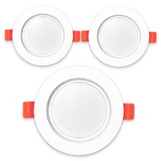 LED 70mm 다운라이트 S 5W 주광색, 화이트, 3개