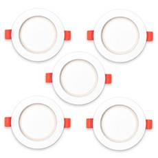 LED 145mm 다운라이트 S 15W 전구색, 화이트, 5개