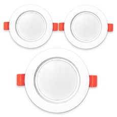 LED 145mm 崁燈 S 15W 白光, 3個, 白色