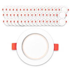 LED 70mm 筒燈 S 5W 燈泡色, 白色, 50個