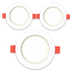 LED 145mm 다운라이트 S 15W 주백색, 화이트, 3개