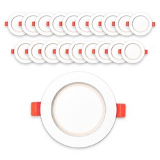 LED 115mm 다운라이트 S 12W 전구색, 화이트, 20개