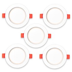 LED 70mm 崁燈 S 5W 白光, 白色, 5個