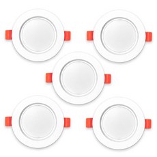 LED 70mm 筒燈 S 5W 晝光色, 白色, 5個