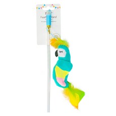 GOLDEN CAT 黃金貓 魔法系列 逗貓棒, 1支, 鸚鵡 藍