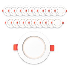 LED 145mm 다운라이트 S 15W 전구색, 화이트, 20개