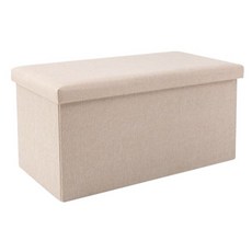 MAME 布藝收納椅 大型, 米色, 1個