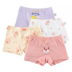 Starbean 女童可愛印花四角內褲4件組