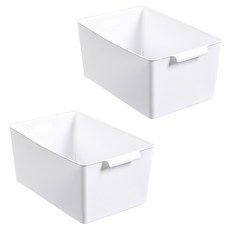 Yoonco 廚房層架抽屜整理收納盒, 白色, 2個