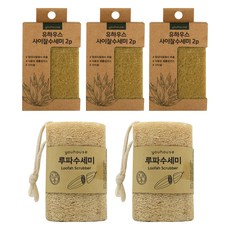 youhouse 西沙爾菜瓜布 2入 x 3個 + 絲瓜菜瓜布 2入組, 1套