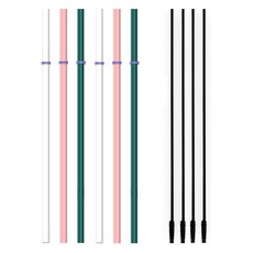 hibee Stanley通用矽膠吸管 白色+粉紅色+綠色+清潔刷 隨機出貨2入組, 2套