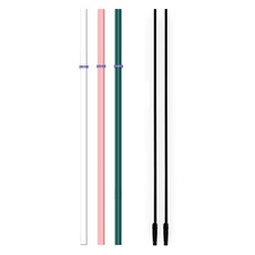 hibee Stanley通用矽膠吸管 白色+粉紅色+綠色+清潔刷 隨機出貨2入組, 1套